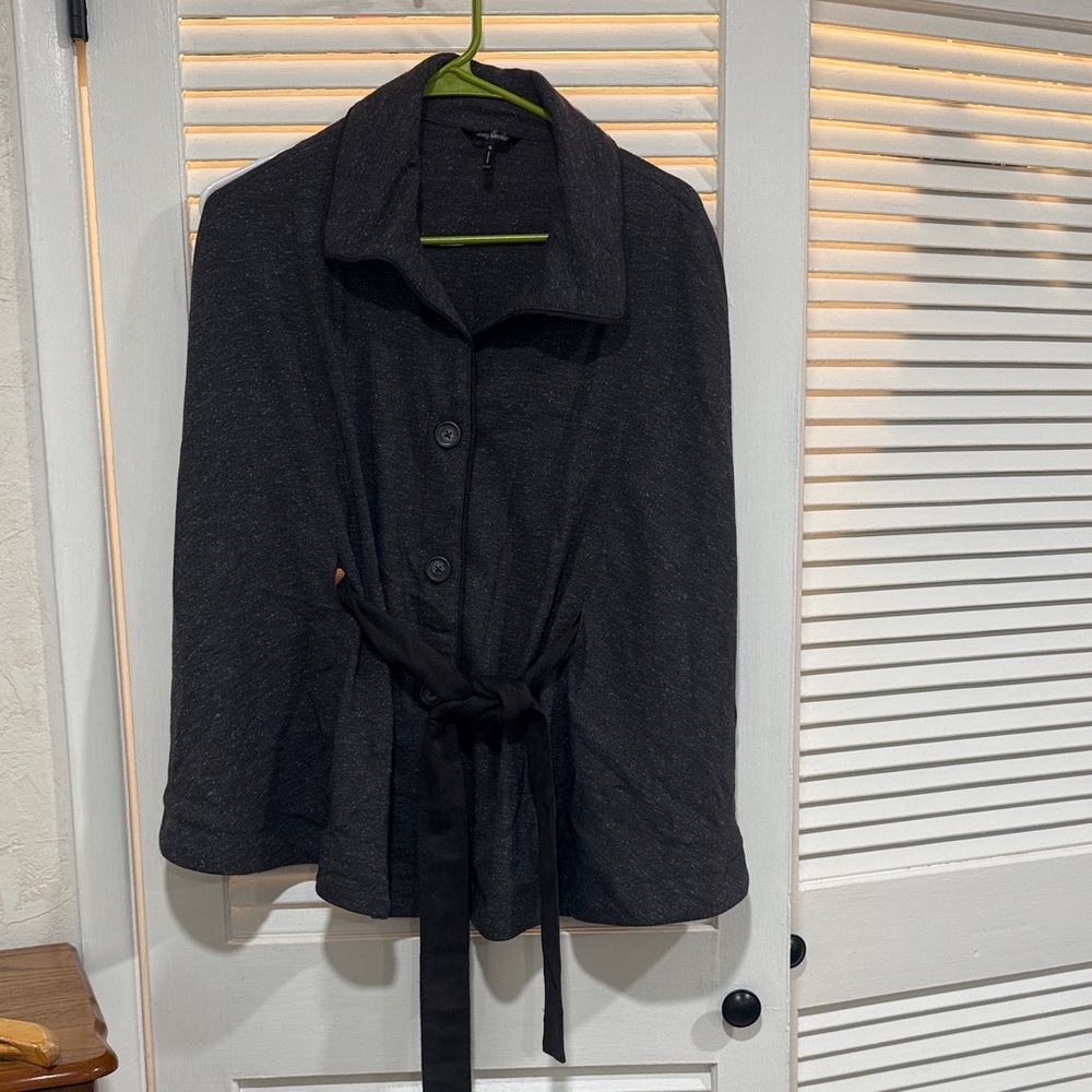 Daisy Fuentes Charcoal Cape with Belt